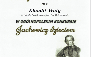 Wyr&oacute;żnienie Klaudia Wata
