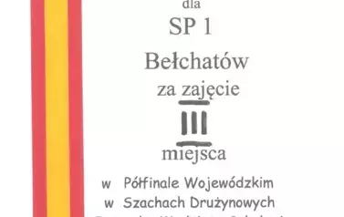 dyplom szachy 3 miejsce