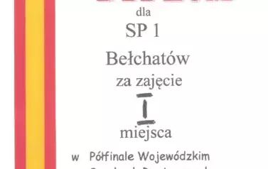 dyplom szachy 1 miejsce