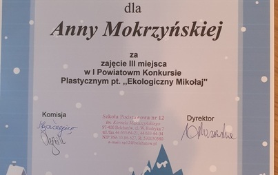 Zdjęcie do Nagroda w konkursie plastycznym