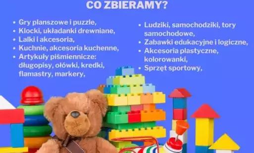 ZBIÓKA ZABAWEK W ŚWIETLICY SZKOLNEJ