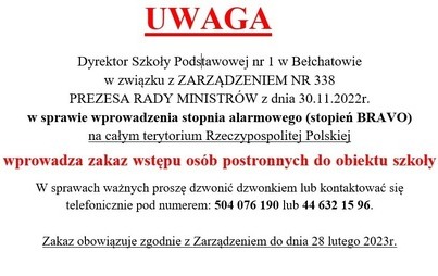 Zdjęcie do Stopień alarmowy