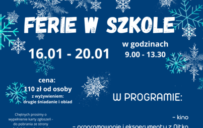 Zdjęcie do FERIE ZIMOWE 2022/2023