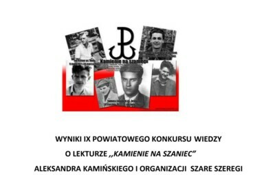 Zdjęcie do Wyniki konkursu o lekturze ,,Kamienie na szaniec" i Szarych Szeregach